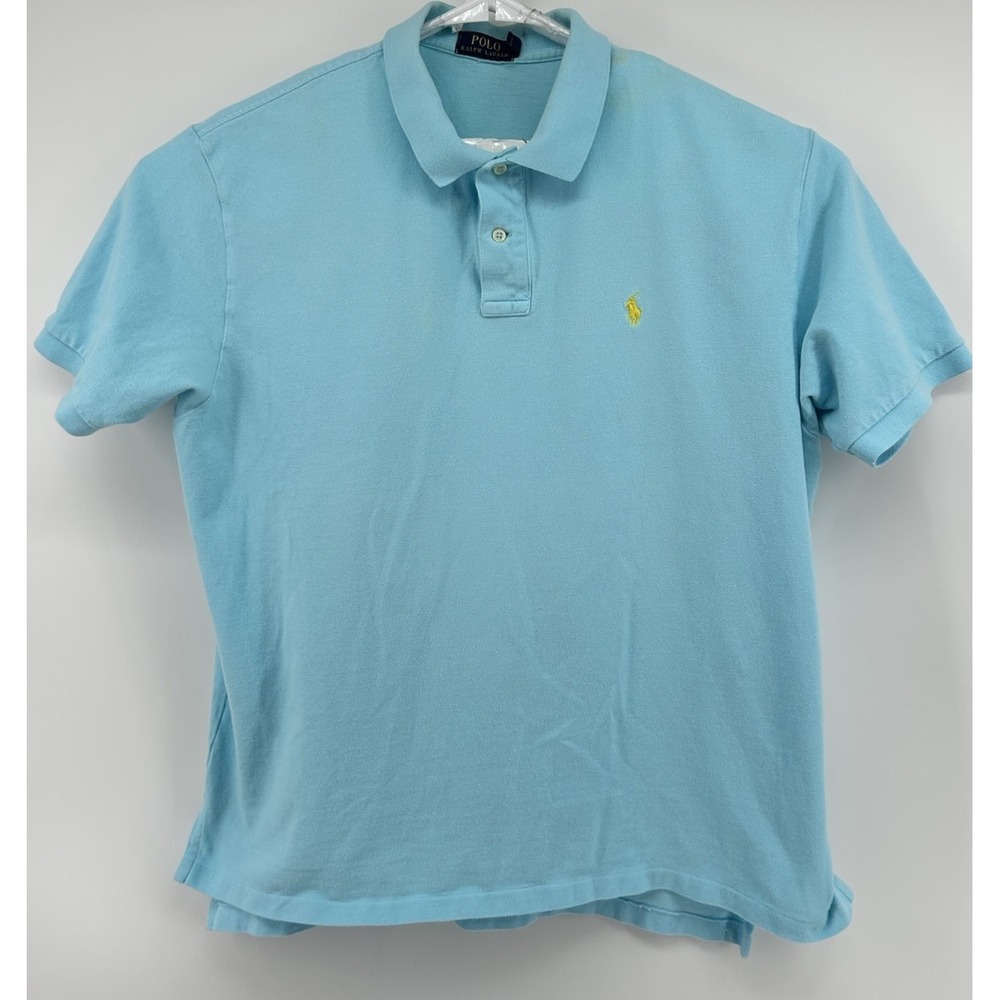 Polo Ralph Lauren Short Sleeve Polo Shirt Teal Men's Size 2XL‎